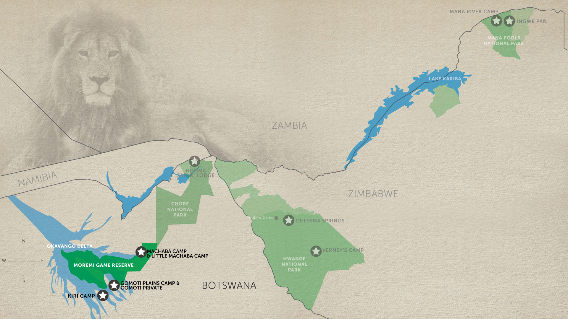 Okavango Delta Map Okavango Delta Map
