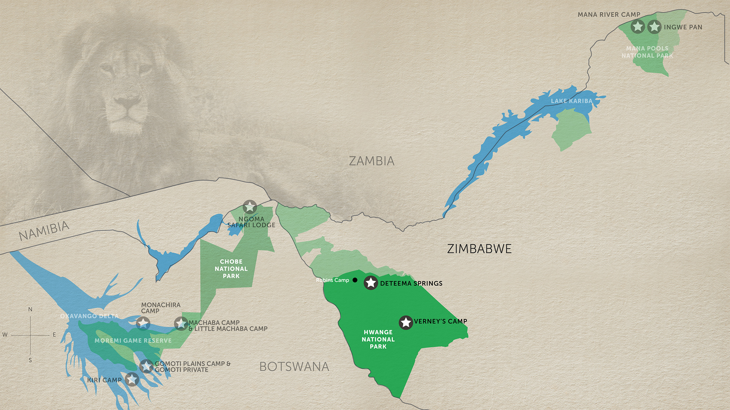 2024 Machaba Map Zimbabwe Hwange National Park