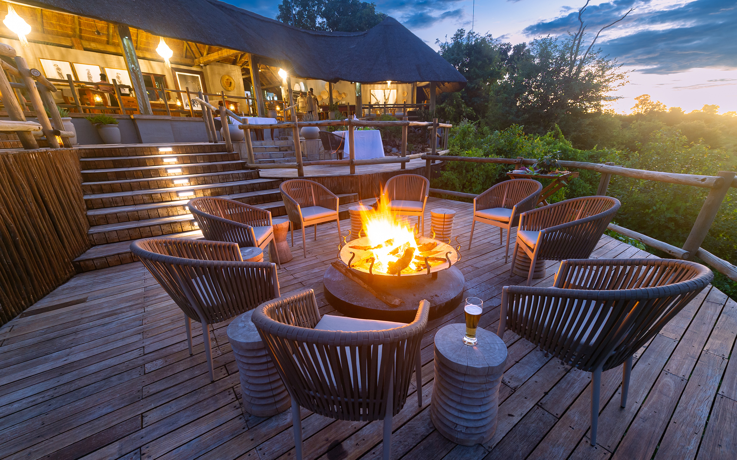 Web Machaba Botswana Ngoma Safari Lodge Fire Pit Deck