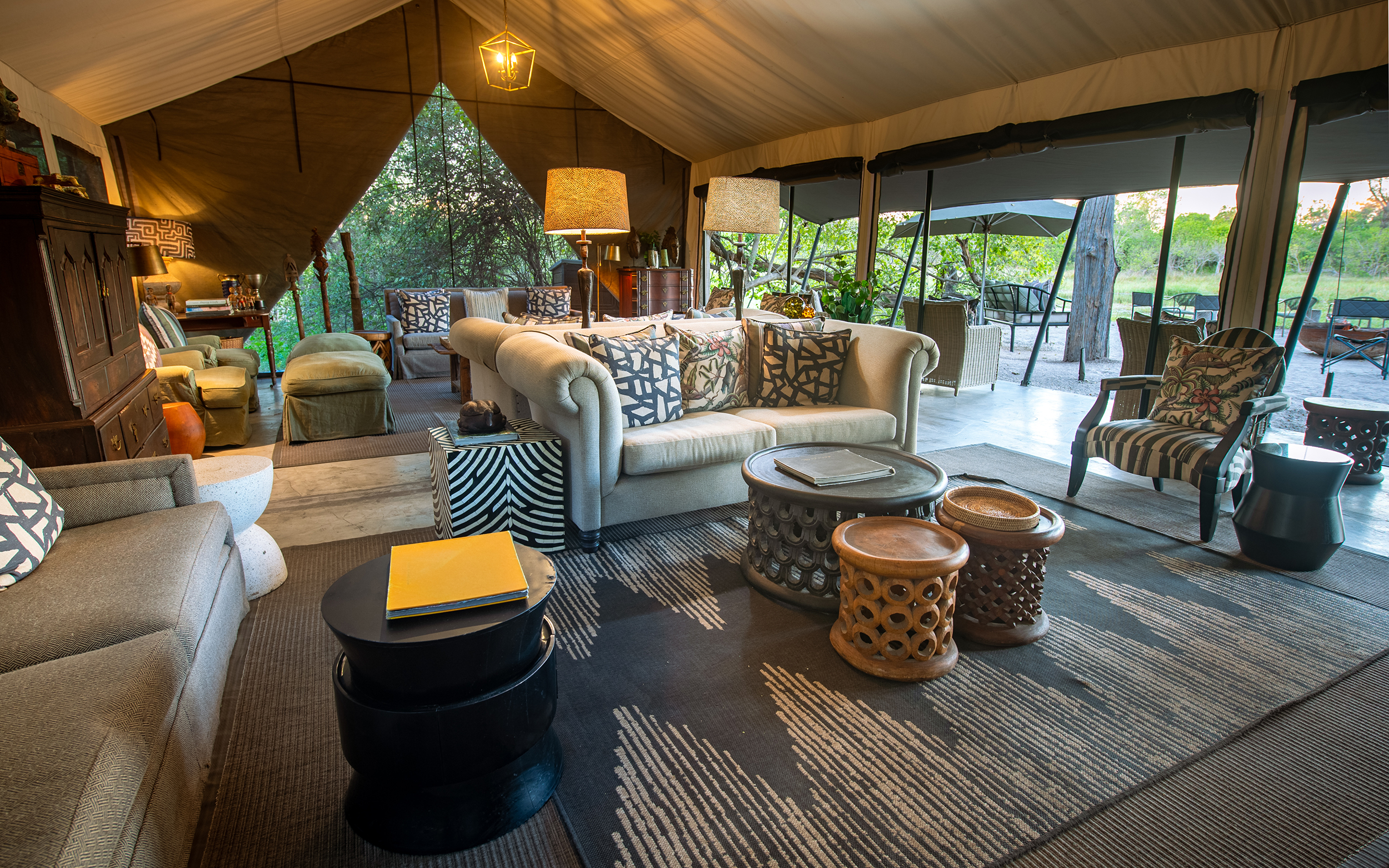Machaba Safaris Machaba Camp Main Tent Lounge