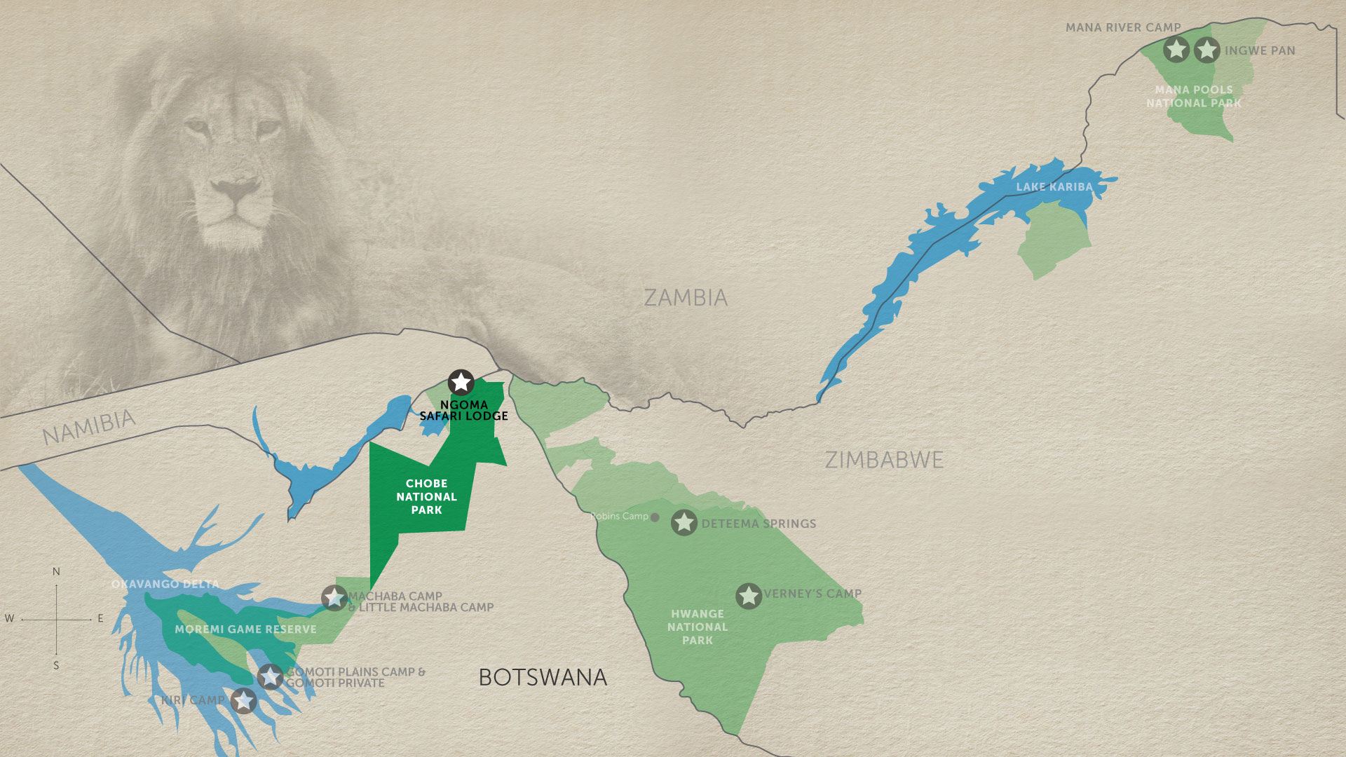 Chobe Map Chobe Map