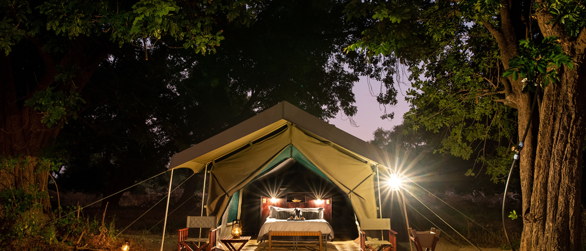 Mana River Camp Tent At Night