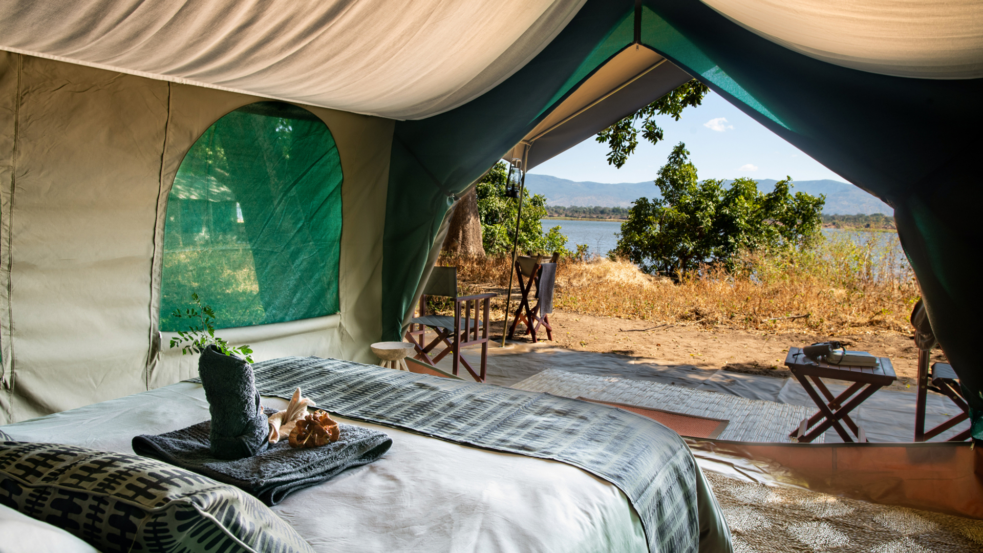 Machaba Zimbabwe Mana Pools Mana River Camp Interior Room View