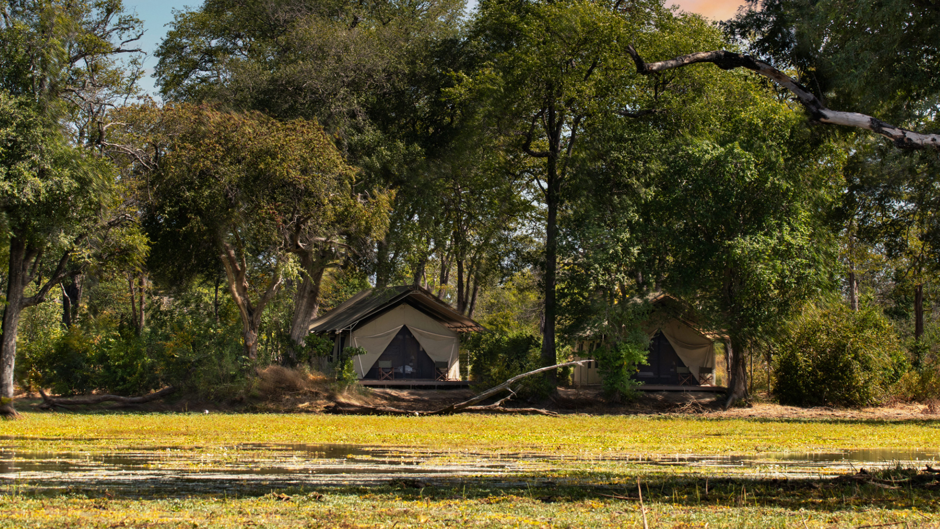 Machaba Zimbabwe Mana Pools Mana River Camp Room Front View