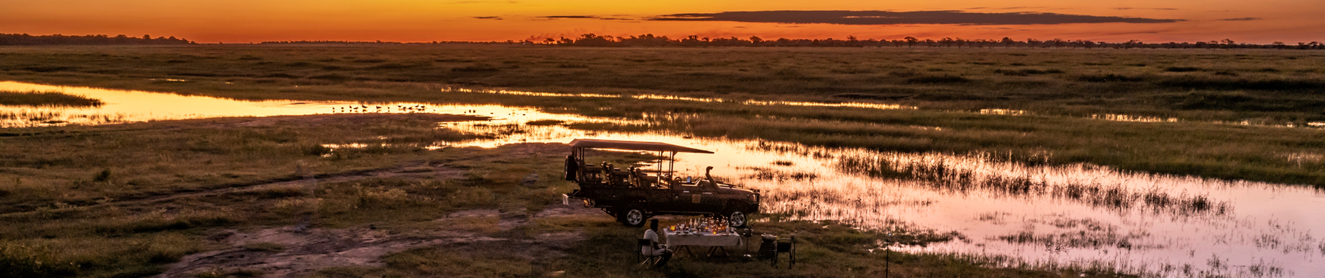 Botswana Ngoma Safari Lodge Sunset Banner