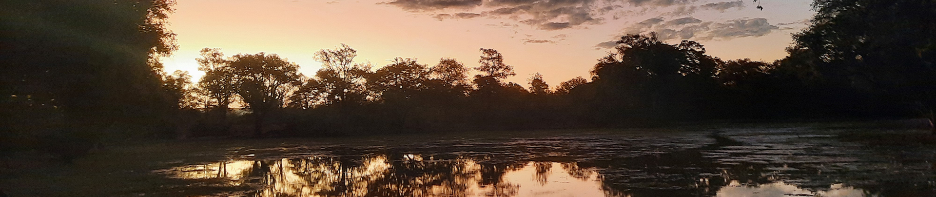 Machab Safaris Zimbabwe Ingwe Pan Sunset Banner
