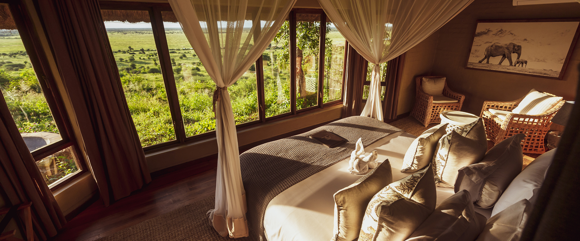 Web Machaba Botswana Ngoma Safari Lodge Luxury Room Overlooking Landscape