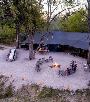 Machaba Camp Wildlife Sightings Aug 23 Dining Outdoors