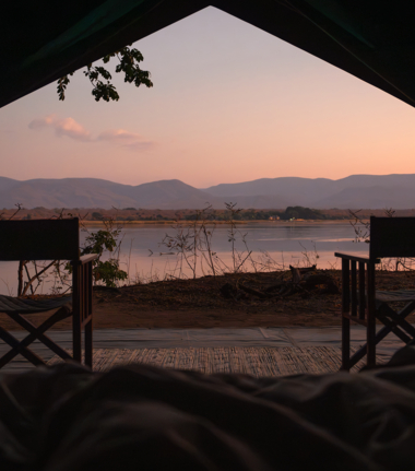 Banner Willdife Sightings Mana River Camp Zimbabwe September 2024 Mrc Tent Dusk