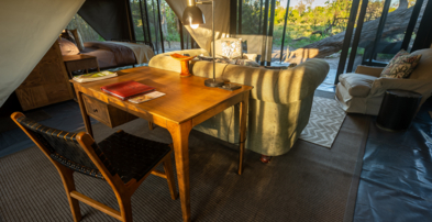 Machaba Safaris Machaba Camp Family Room Gallery Lounge View
