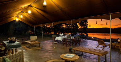 Machaba Zimbabwe Mana River Camp Sunset Main Tent