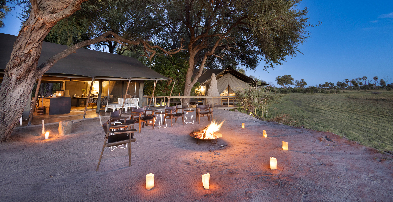 Machaba Web Botswana Gomoi Private Firepit Evening