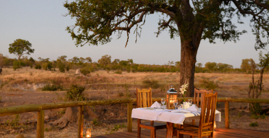 Machaba Zimbabwe Deteema Camp Dining Setup On Deck