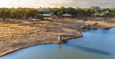 Machaba Zimbabwe Verneys Camp Aerial Overview Machaba Zimbabwe Verneys Camp Aerial Overview