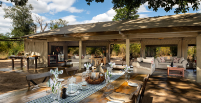 Machaba Zimbabwe Ingwe Camp Lunch Under Tree Canopy