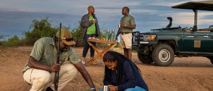 Machaba Chobe National Park Coffee Stop On Early Morning Safari Machaba Chobe National Park Coffee Stop On Early Morning Safari