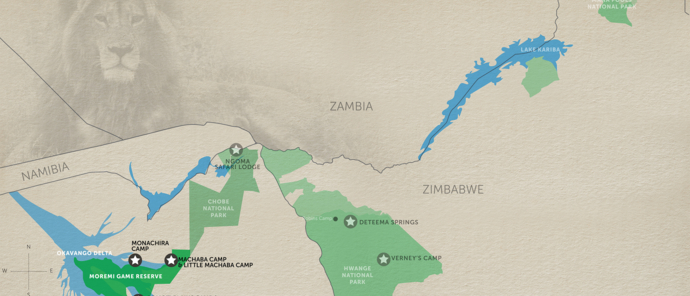 Machaba Safaris Okavango Delta Map Of The Delta