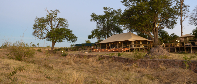 The view od Deteema Springs, a eco-luxury safari camp in Hwange National Park. The view od Deteema Springs, a eco-luxury safari camp in Hwange National Park.