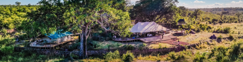 Machaba Zimbabwe Deteema Camp Aerial View Of Camp