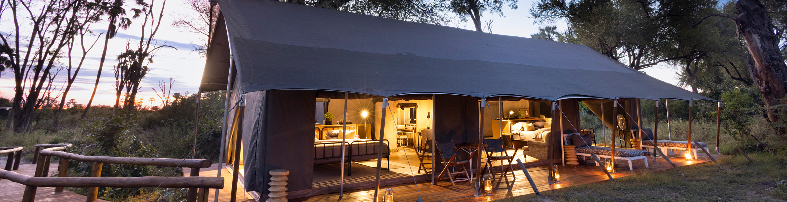 Machaba Safaris Web Botswana Gomoti Camp Family Room Exterior