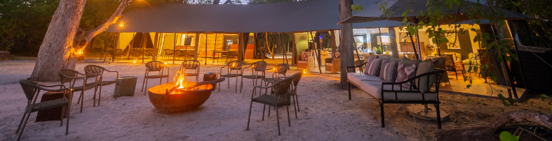 Machaba Safaris Machaba Camp Gallery Main Tent Fire