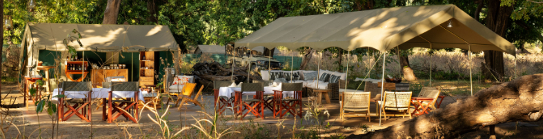 Machaba Zimbabwe Mana River Camp Dining Lounge Area Under Canopy