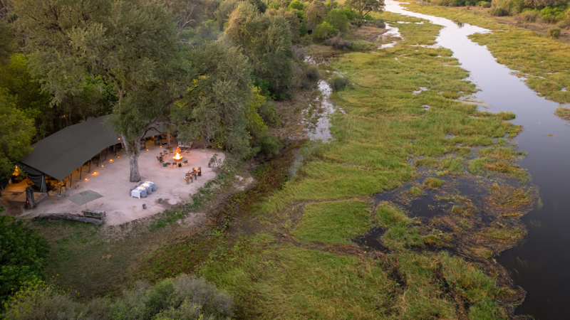 Machaba Safaris Machaba Camp Gallery Main Tent Aerial