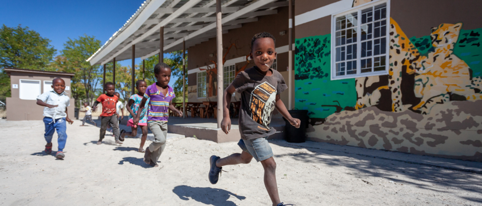 Machaba Gomoti Pre School Children Running Machaba Gomoti Pre School Children Running