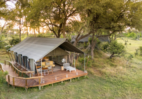 Machaba Safaris Web Botswana Gomoti Camp Gallery Tent Aerial