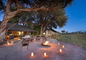 Machaba Web Botswana Gomoti Private Firepit Evening