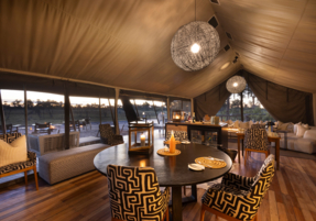 Machaba Safaris Web Botswana Gomoti Camp Gallery Main Tent Interior