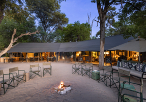 Machaba Safaris Web Botswana Machaba Camp Gallery Fire Outside